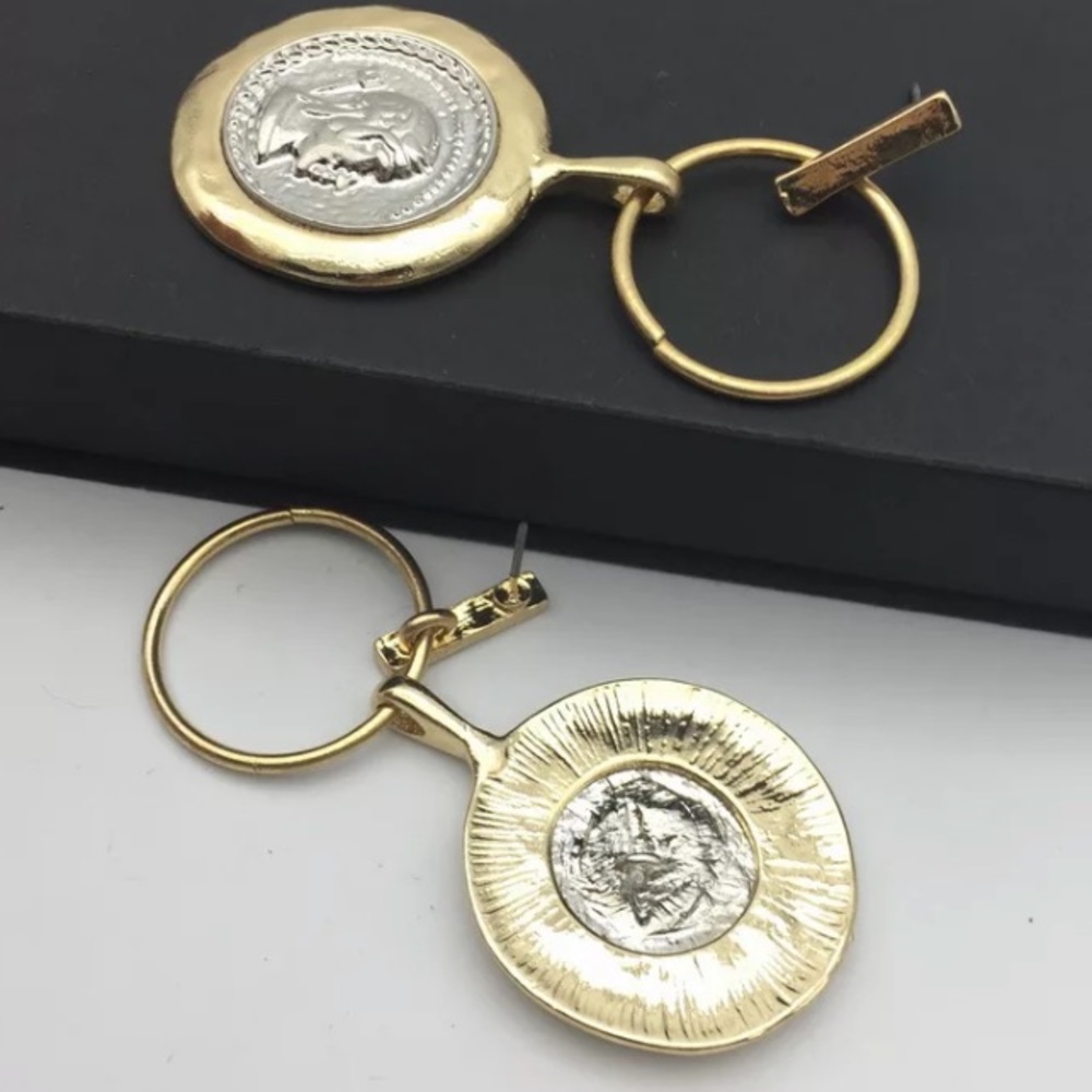 Gold plated coins earrings - Picture 4 of 4